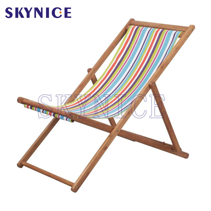Sunshine Seaside Wooden Lounge Beach Stoel