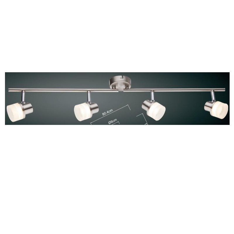 Hoogspanning LED-spot light-4, met cilinder kunststof kap