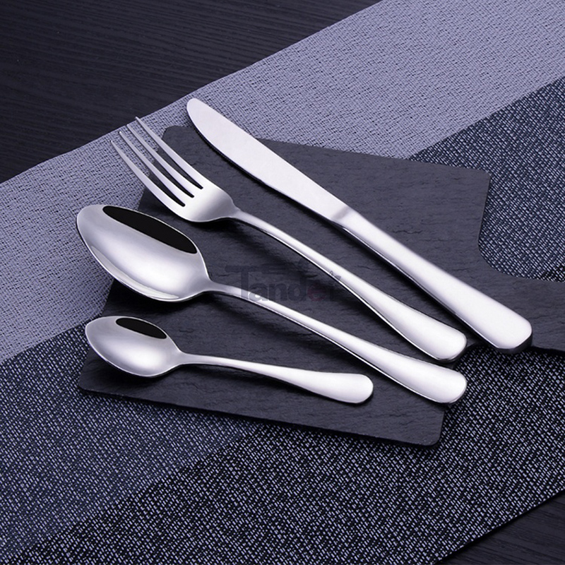 glaslak van hoge kwaliteit roestvrij staal bestek zilver inox flatware set