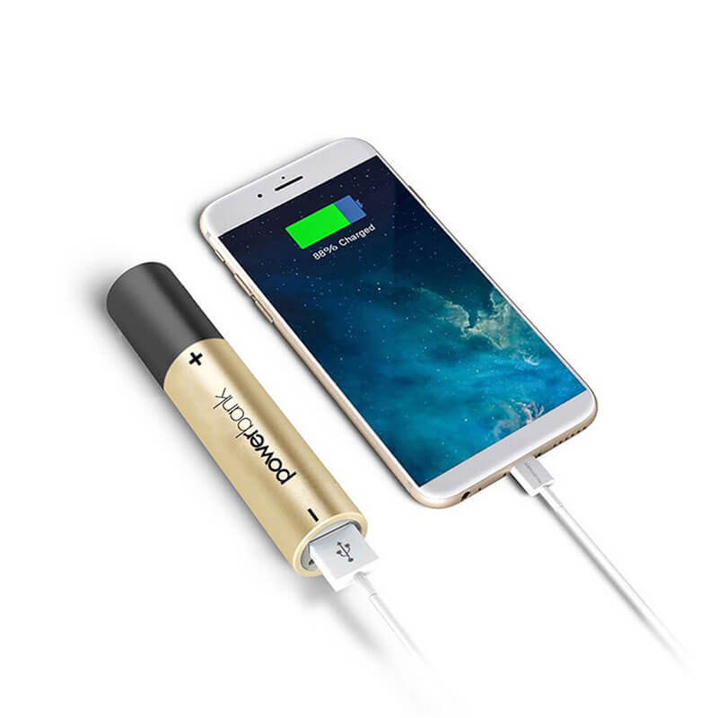 Lipstick-Sized Portable Charger met LED Flashlight