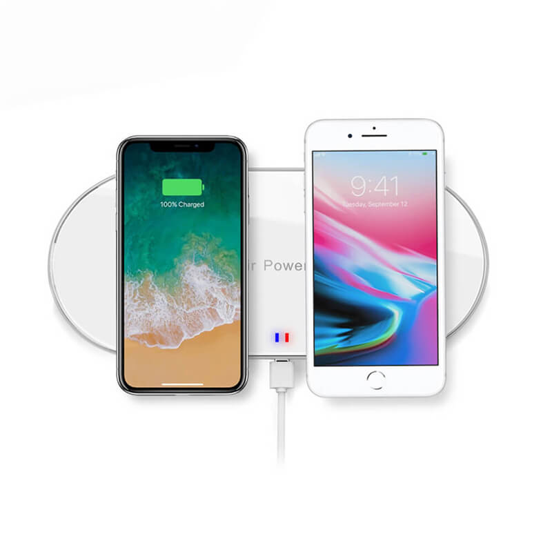 Dual Wireless Charging Pad (voor iPhone of Android-telefoon)