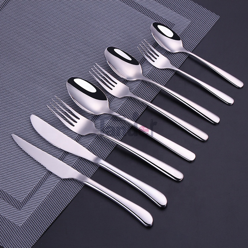 Platte Set Stainkless Steel Tableware Metal Cutlery voor Hotel
