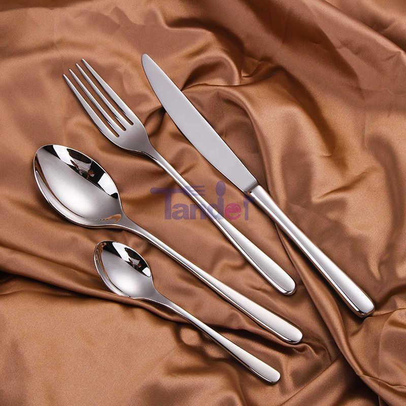 Modern Silver Stainkless Steel High Quality Silverware Rebruikbare Cutlery Wedding Flatware Set