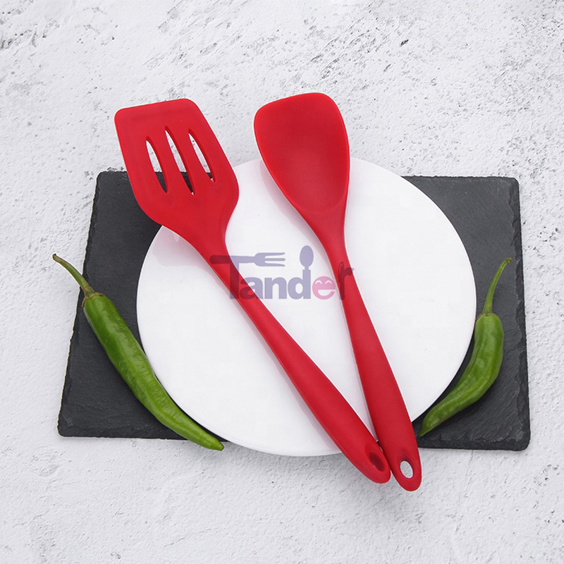 Groothandel zwart rood Easy Clean kookgereedschapset 10-delige set keuken siliconen gebruiksvoorwerp