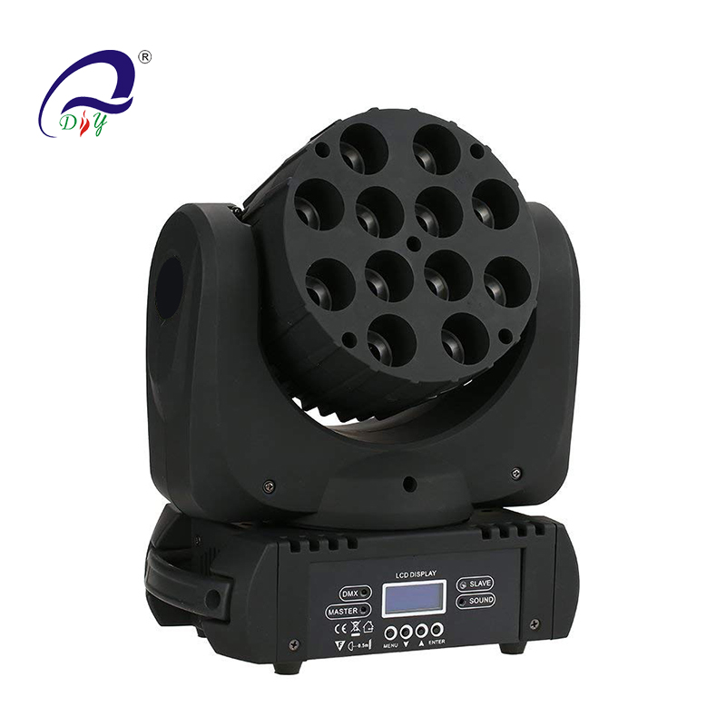 PL56A 12pcs 10w 4in1 RGBW led Beam Moving Head Light voor fase