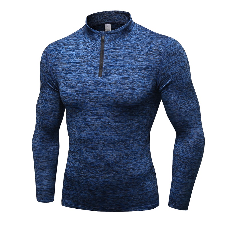 Beste kwaliteit Lange mouw Gestreepte Heren Casual Workout Tops Aantal Polyester / Spandex OEM Anti China Technics Style