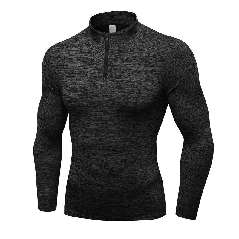 Beste kwaliteit Lange mouw Gestreepte Heren Casual Workout Tops Aantal Polyester / Spandex OEM Anti China Technics Style