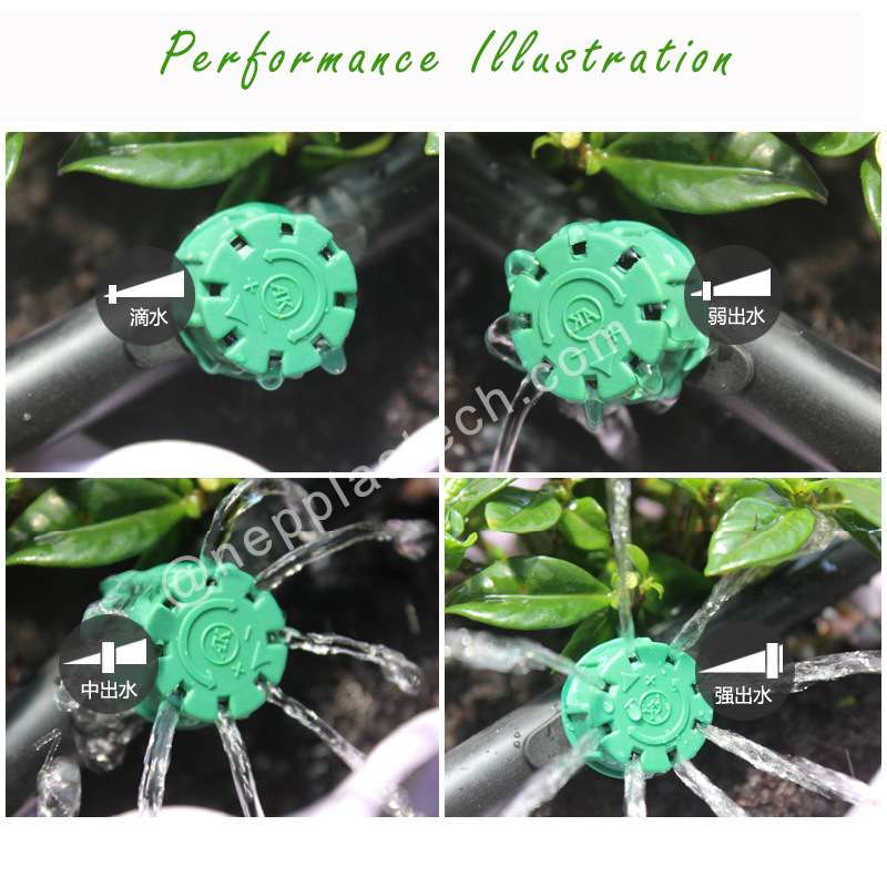 automatisch druppelirrigatie emittersysteem verstelbare irrigatie inline druppelaars