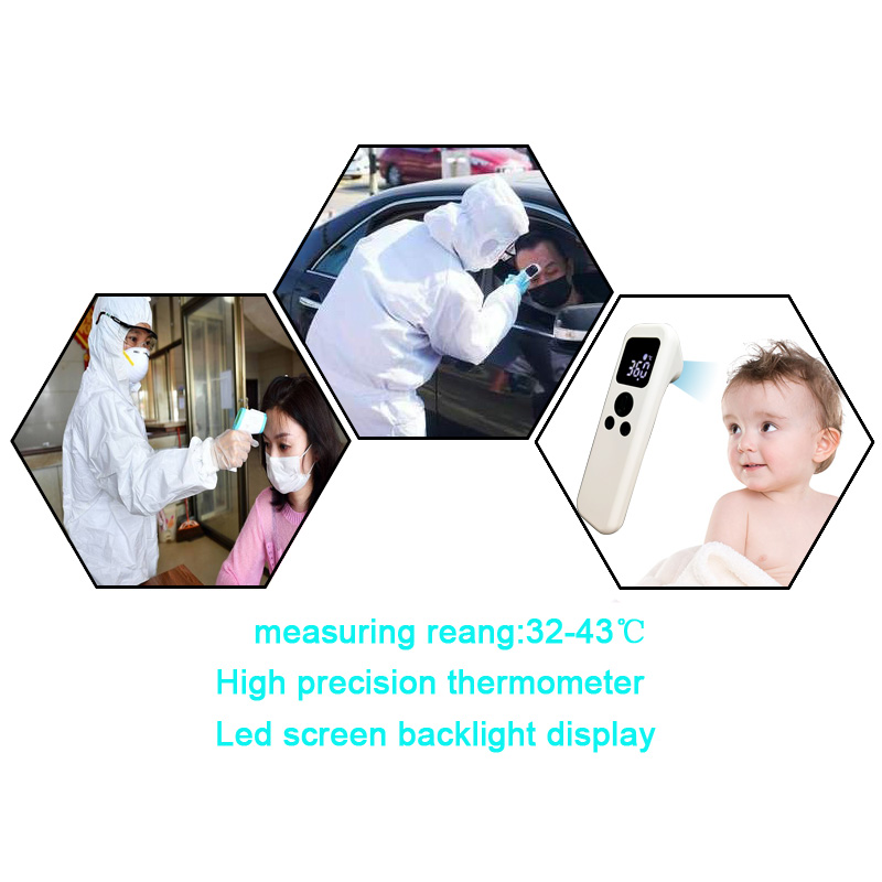 Infrarood voorhoofdthermometer voor volwassen, digitale medische infraroodthermometer Contactloos voor koorts Voorhoofdthermometro met CE-goedgekeurd voor baby Kid