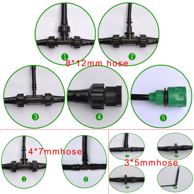zonnestelsel atu irrigatiesysteem 4*7mm extensie PVC slang Micro Spinkler Tube Assemblies