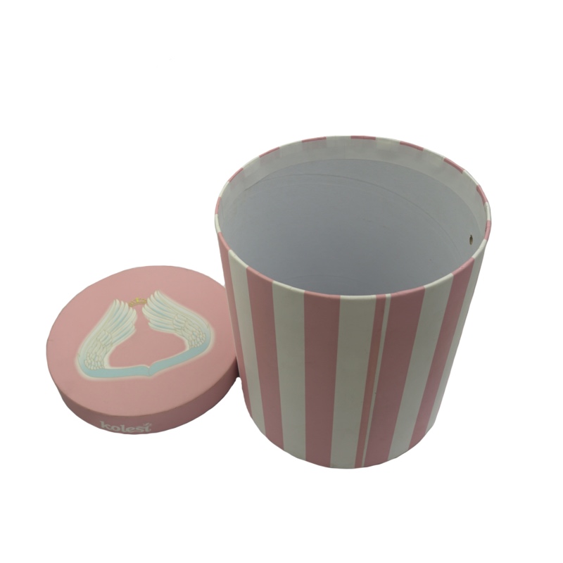 GL_PA0027 barrel flower ronde kartonnen doos tube box voor kinderkleding