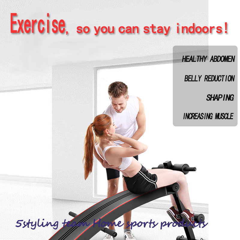 Sit-ups, supine board, abdominale fitness apparatuur, buikoprolmechanisme, buikspierkarton