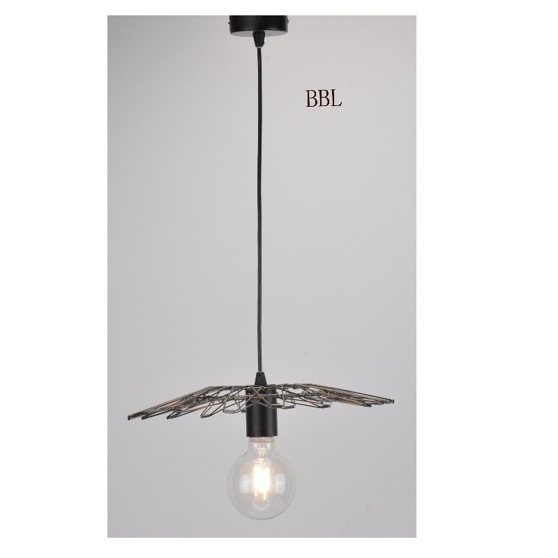 Hanglamp met grote DIY kap