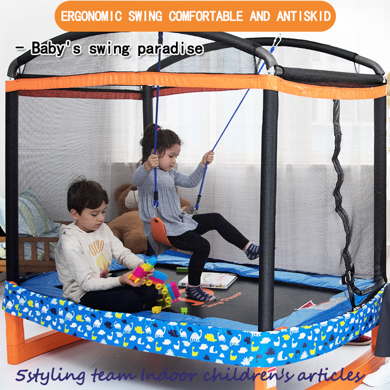 American swing trampoline kinderhuis kinder trampoline met beschermnet