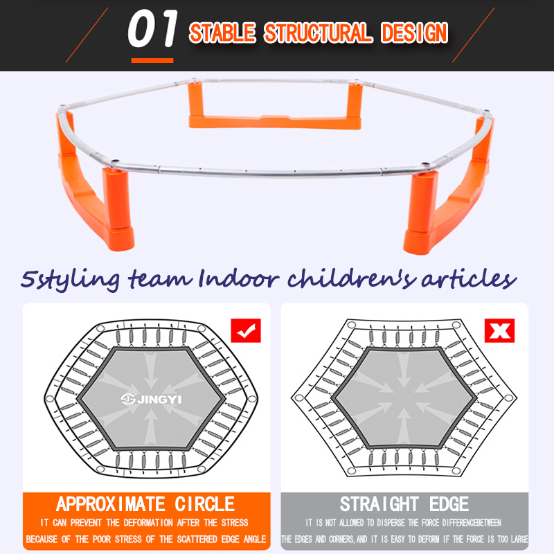 Trampoline voor kinderhuis Indoor trampoline voor kinderen met beschermnet Lente voor babytrampoline voor bungeejumpen Buitentrampoline