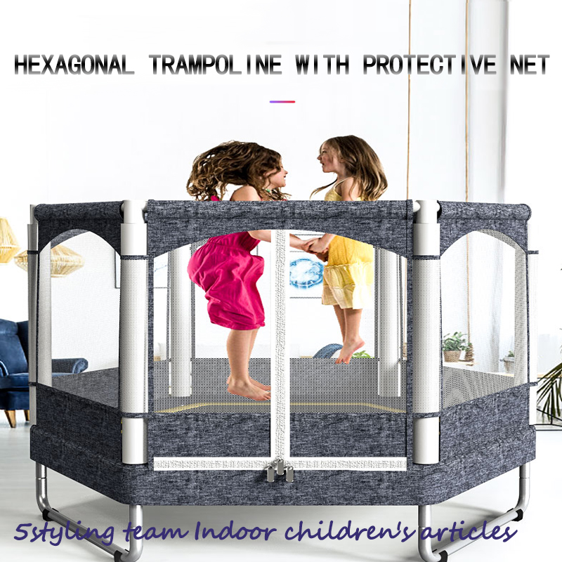 Boden trampoline home kinder indoor trampoline kinder fitness riemnet thuis speelgoed trampoline