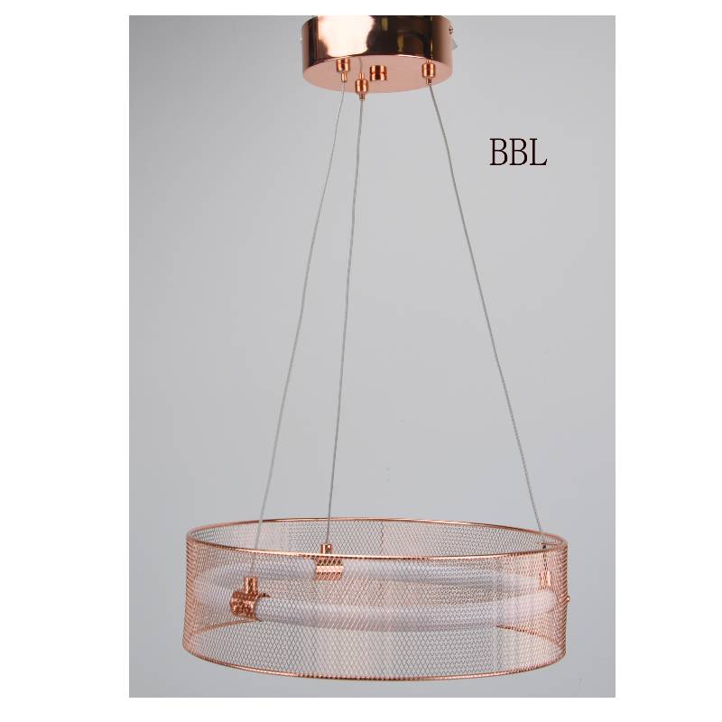 LED hanglamp met metalen kap en acryl buis