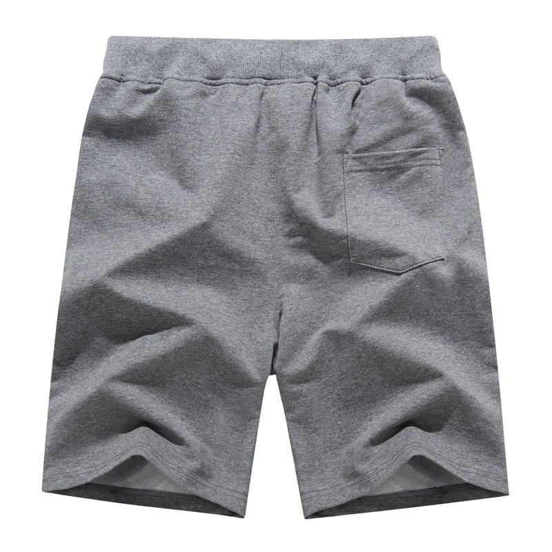 Man's Cotton Joggers Casual Training Shorts Running Shorts With Zipper Pockets Losse Leg Bottom Activewear