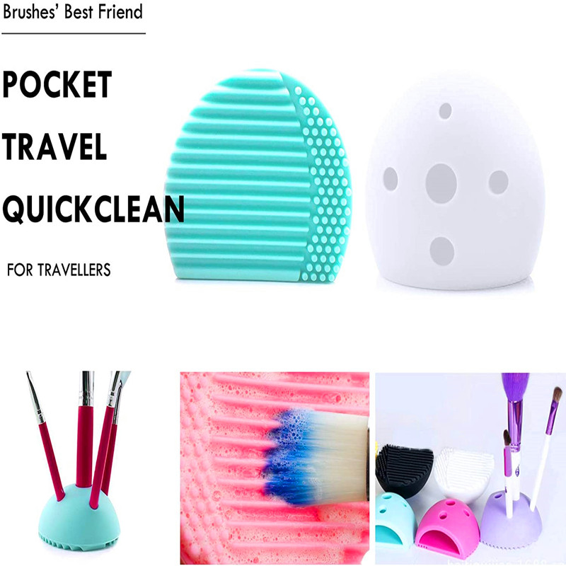 Make-upborstel Reinigingsdoekje Reinigingsmat Siliconen Eierborstels Handschoen Wassen Scrubber Board Mat Vorm Handschoen voor eenvoudige handzeep Reiniging Schoonheid Cosmetische accessoire Gereedschapsset (set van 3 stuks groot)