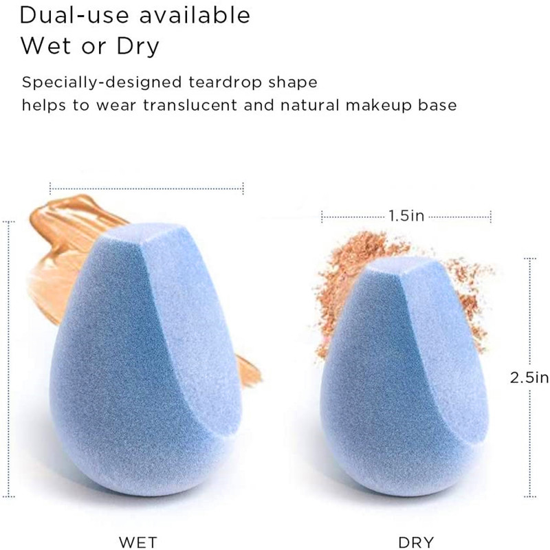 Hot Selling Microfiber Fusion Sponge, 4-delige make-upsponset, latexvrije, onberispelijke make-upblender voor stichtingen, poeders en crèmes
