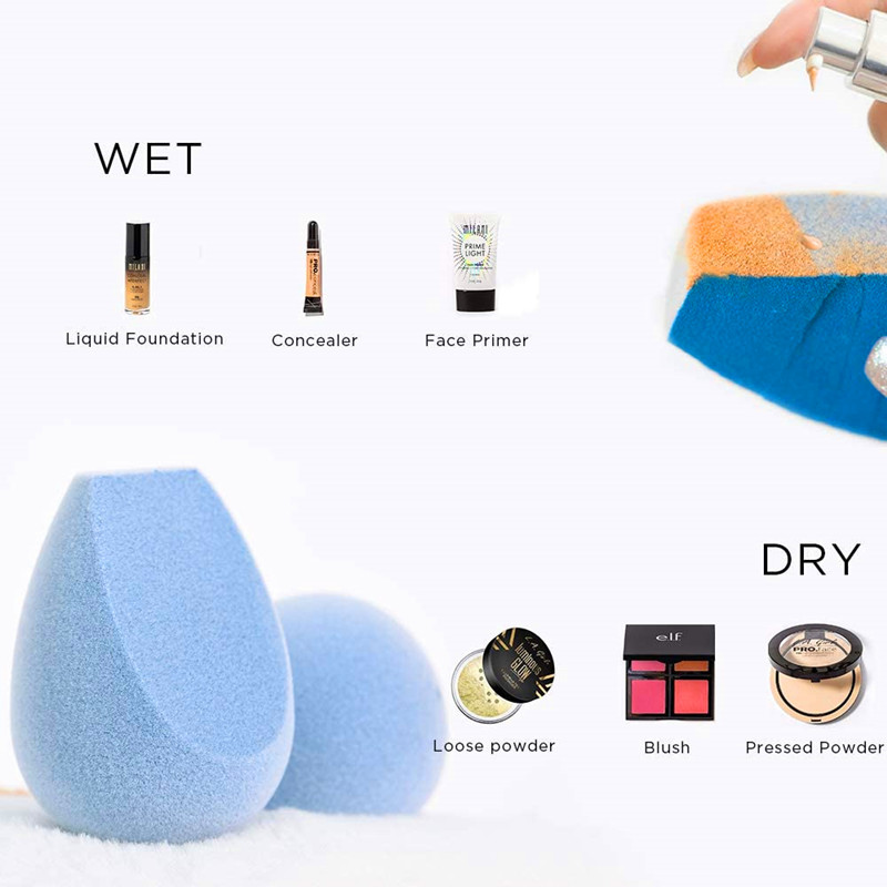 Hot Selling Microfiber Fusion Sponge, 4-delige make-upsponset, latexvrije, onberispelijke make-upblender voor stichtingen, poeders en crèmes