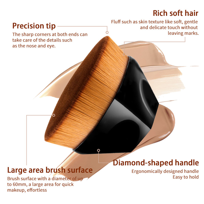 Hot Selling Portable Cosmetic Makeup Brush Rhombus 55 Foundation Brush Magic brush makeup natural fake Flat head brush special makeup tools