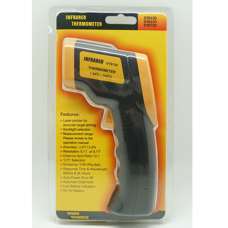 Digitaal pistooltype DT8530 -50-530 graden CE-goedgekeurd IR Infraroodthermometer Contactloze infraroodthermometer Industriële thermometer