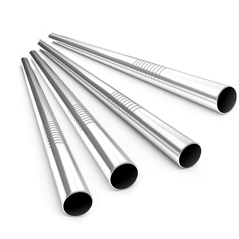 Met schoonmaakborstel 304 perfect herbruikbaar rietje metaal 4 stuks 12 cm RVS rietjes