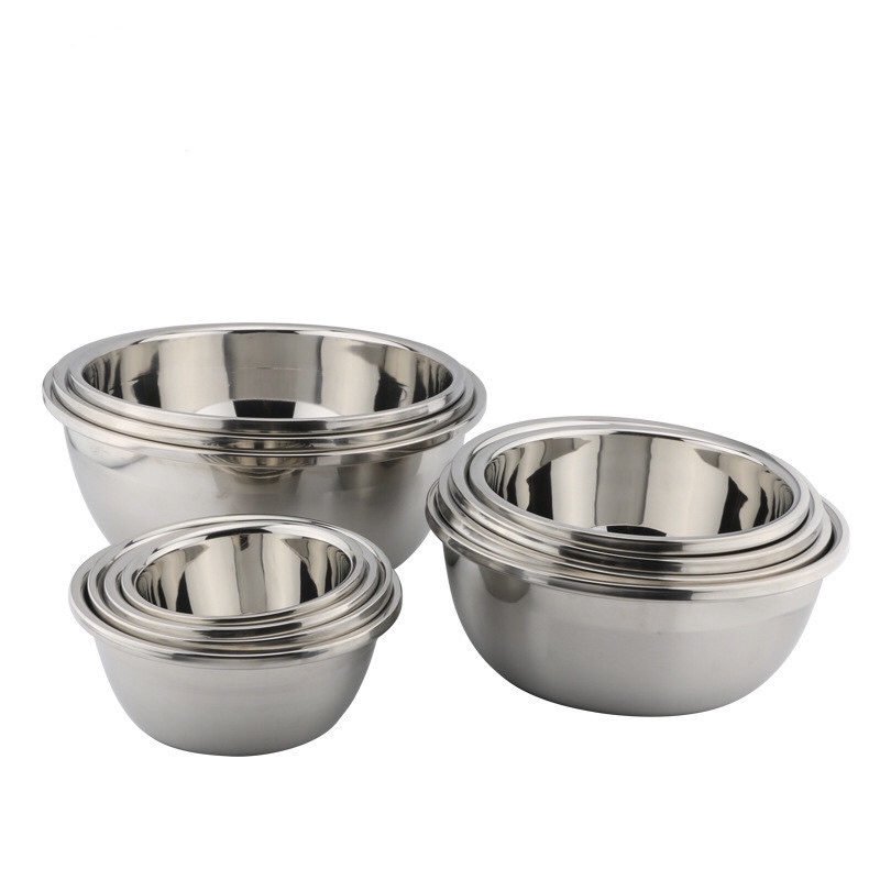 Keukengereedschap Stainless Steel 201/304 Vaste en Duurzame Basin Thin Edge Basin Salad Mixting Bowl