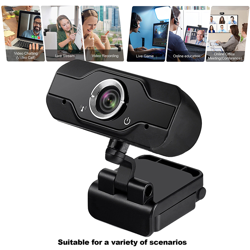 HD 1080P Webcam PC Laptop Web Camera,110 176; Wide-Angle met USB2.0Video Recorder Live Broadcast Camera Build-in Microfoon
