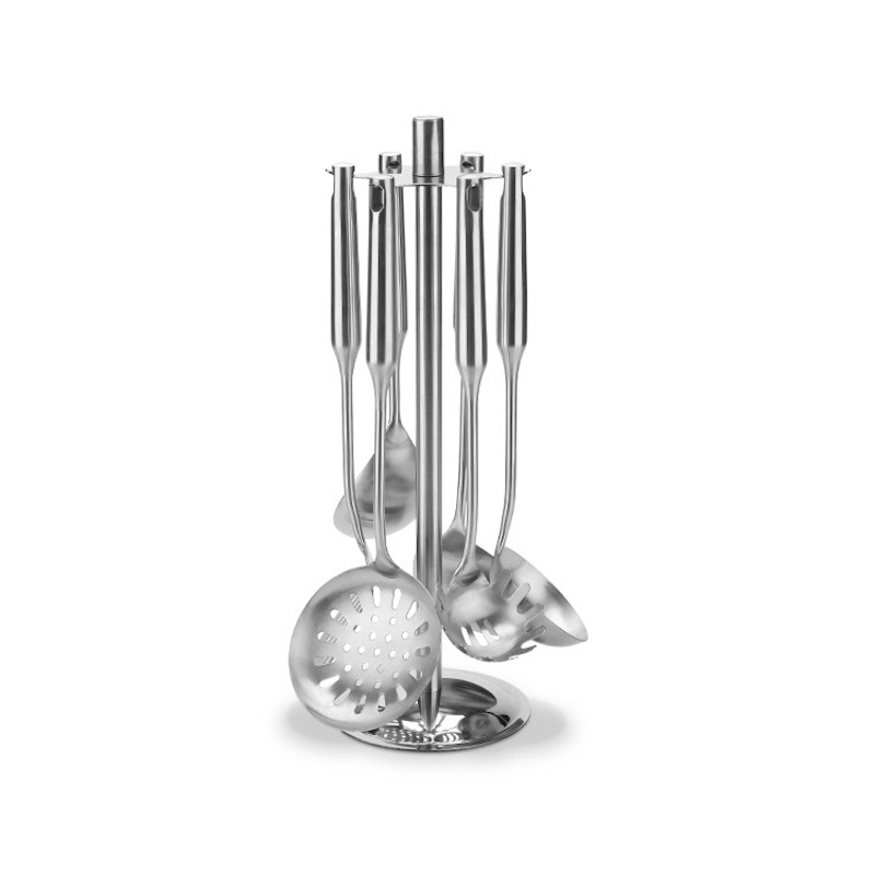 Keuken Rotary Rack Shovel Hanger Roestvrijstalen houder Roterende opbergplank Kookgereedschap Organizer
