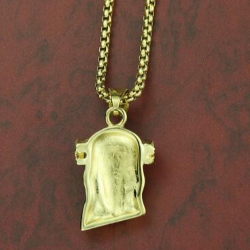 Retro sieraden Europese en Amerikaanse retro persoonlijkheid Jezus portret roestvrij staal 18K Gold Men's Pendant retro Jesus portret Pendant