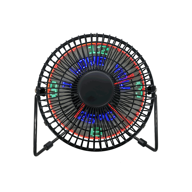 Bureau USB LED-klokventilator met temperatuurweergave (6 inch) 6A