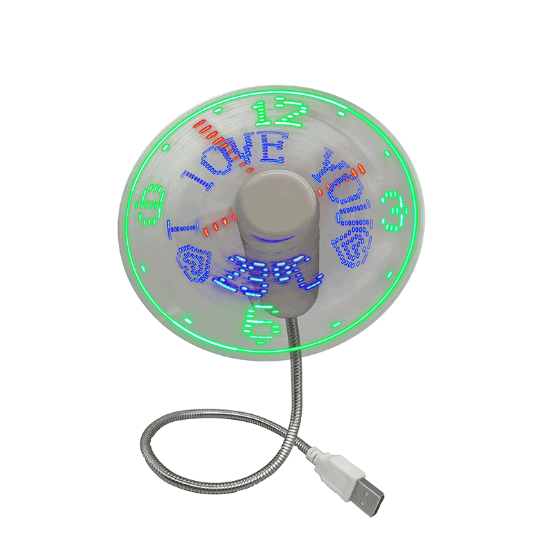 USB led klokventilator S02