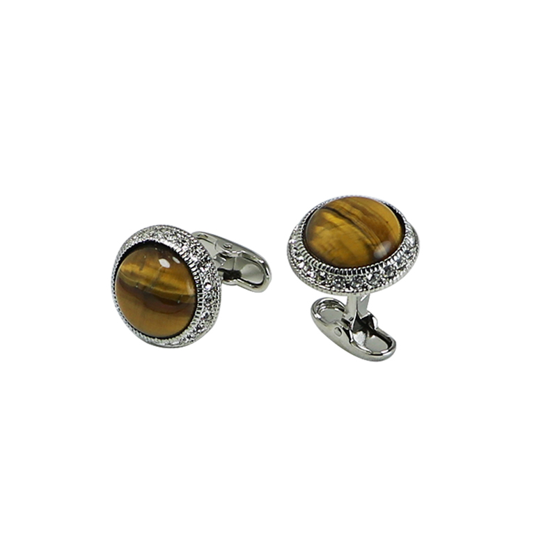 Tiger's Eye & Crystal Hola Groothandel manchetknopen