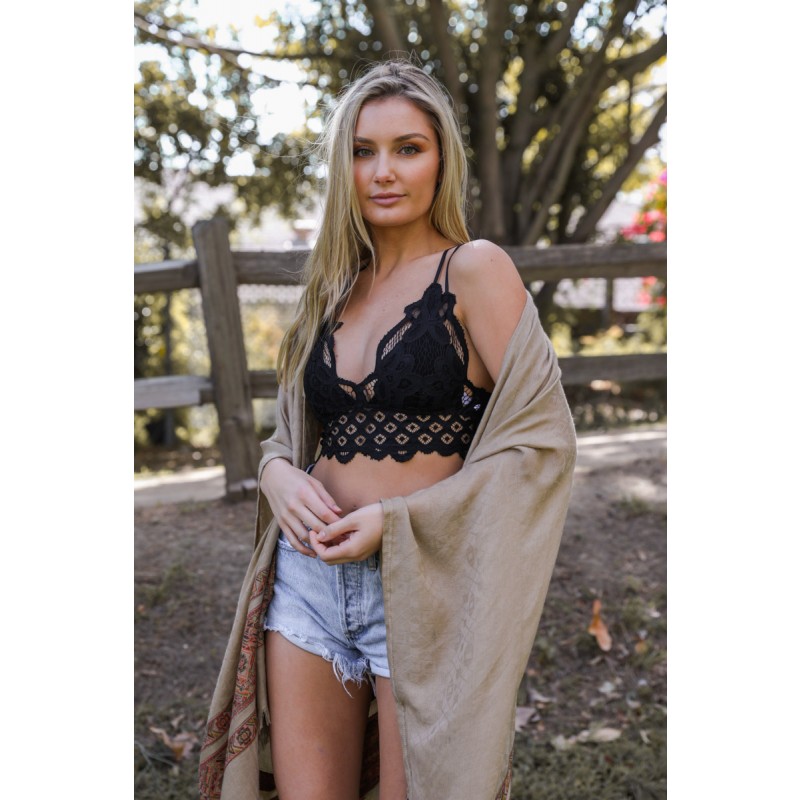 GA-5448 Grace Girl Haak Kant Longline Bralette Meest populair in 2020