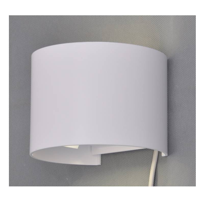 led boogwandlamp met led-geleider, licht boven en beneden