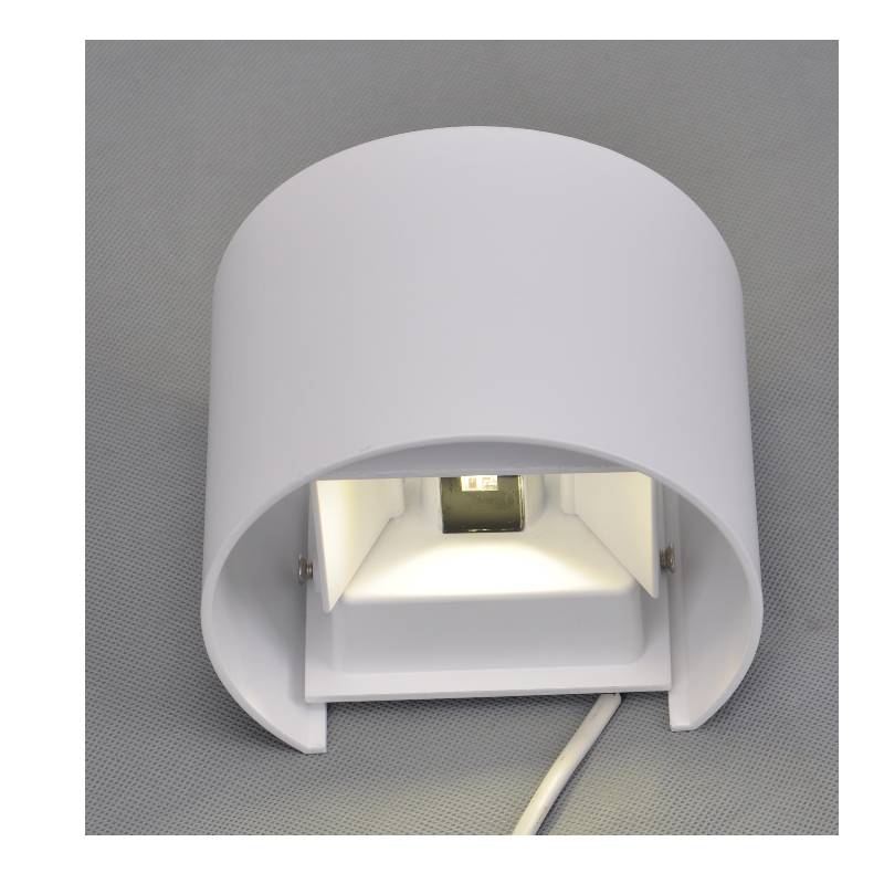 led boogwandlamp met led-geleider, licht boven en beneden