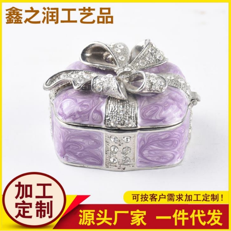 Directe verkoop Metal Fashion Jewelry Box Europees juwelenkistje juwelenkistje met juwelen