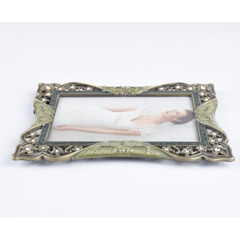 Vintage Europese trouwjurk creatieve foto frame metaal emailfoto foto frame bruiloft frame set aanpassing frames