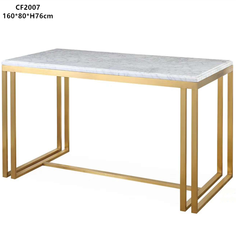 Eettafel, metalen tafel, massief houten tafel, marmeren tafel, hoteltafel
