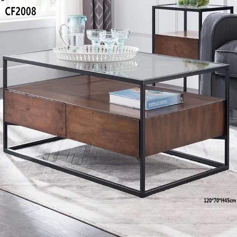 Glazen koffietafel, roestvrij staal koffietafel, marmeren koffietafel, ijzer kunst tafel