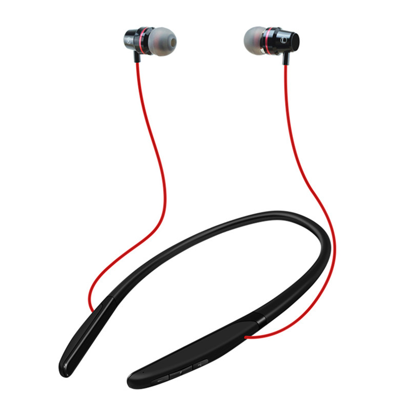 Nieuwe high-end met kabel take-up nek-mounted sport Bluetooth headset
