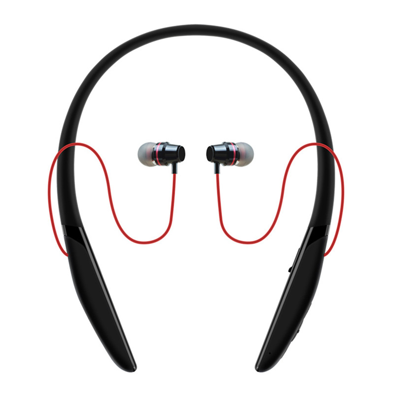 Nieuwe high-end met kabel take-up nek-mounted sport Bluetooth headset