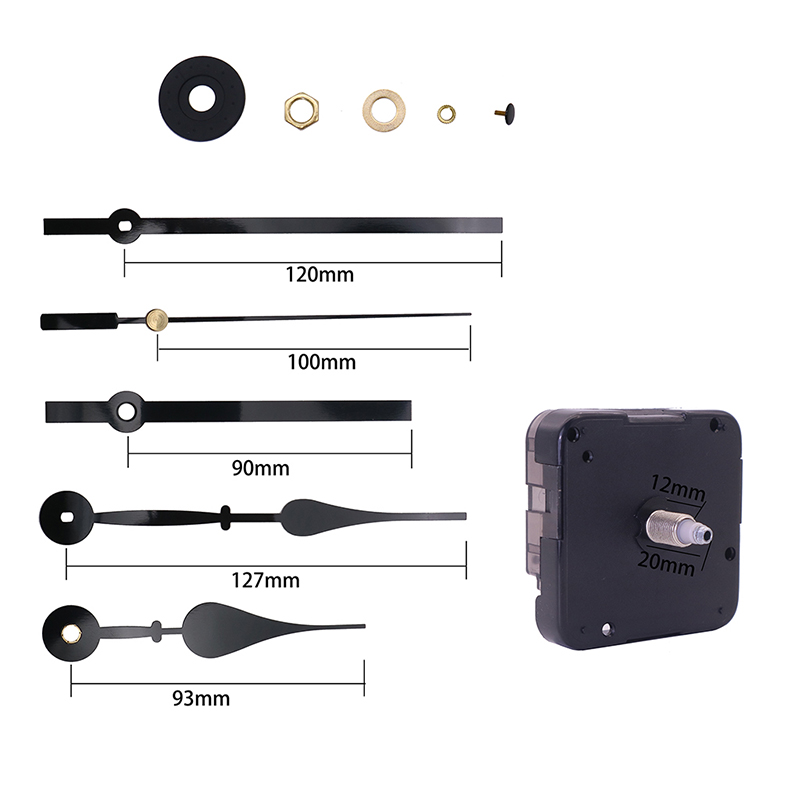 20mm kwarts klok machine en HR9865 HR 2057 klokwijzers