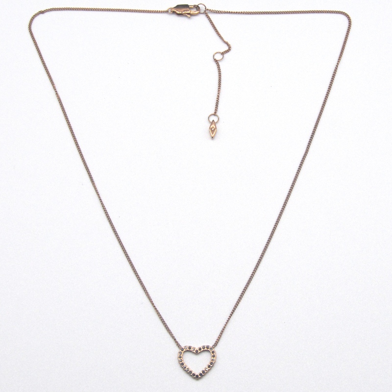 Roestvrij stalen hartvormige kleisteen hanger ketting rfbnck1567