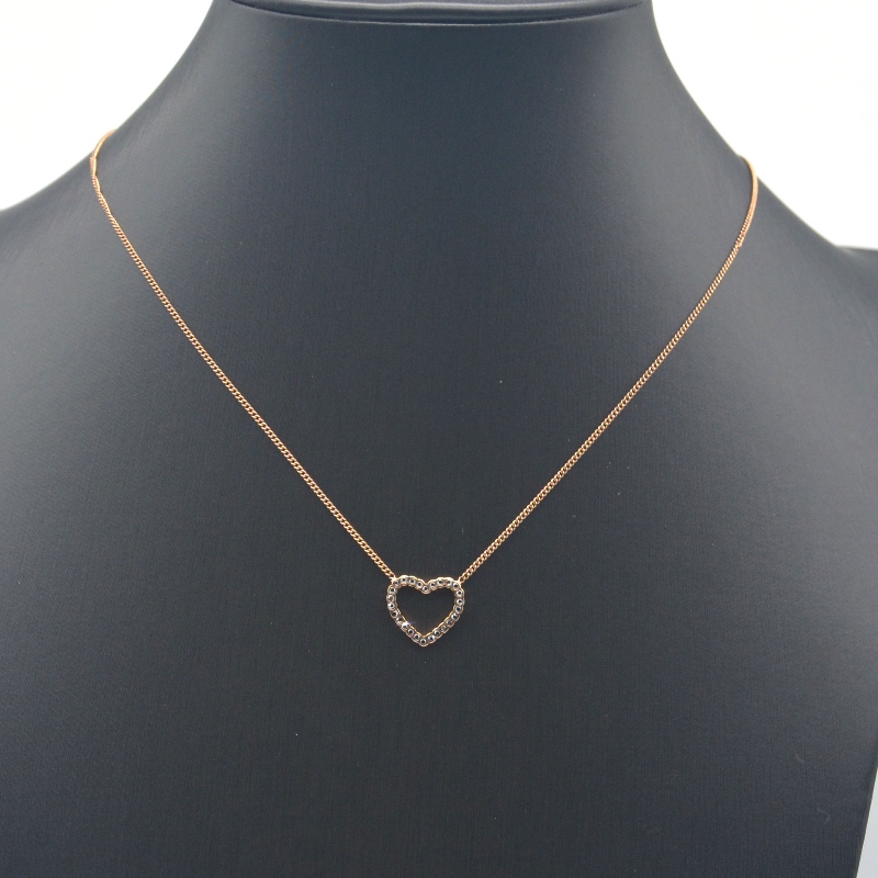 Roestvrij stalen hartvormige kleisteen hanger ketting rfbnck1567