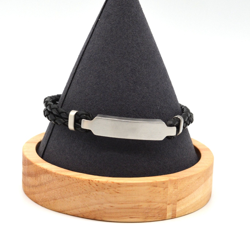 Hulpmiddelen voor roestvrij staal leren armband rfbbg1223