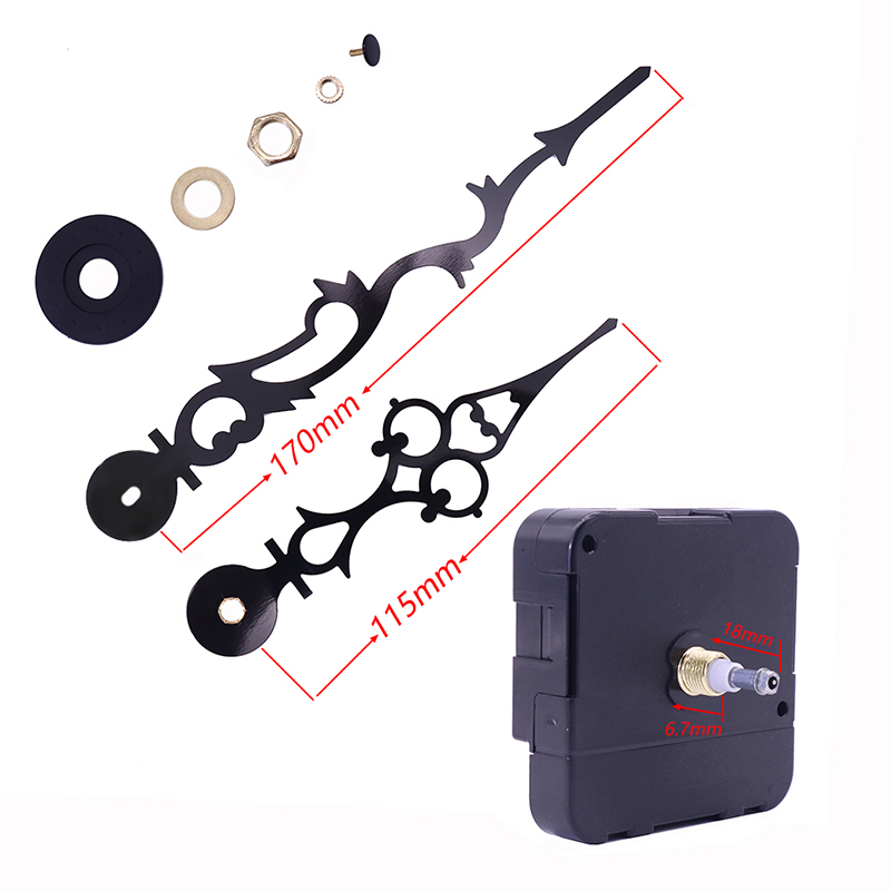 groothandel 15 mm grote koppel I-as wandklokbeweging met wijzers