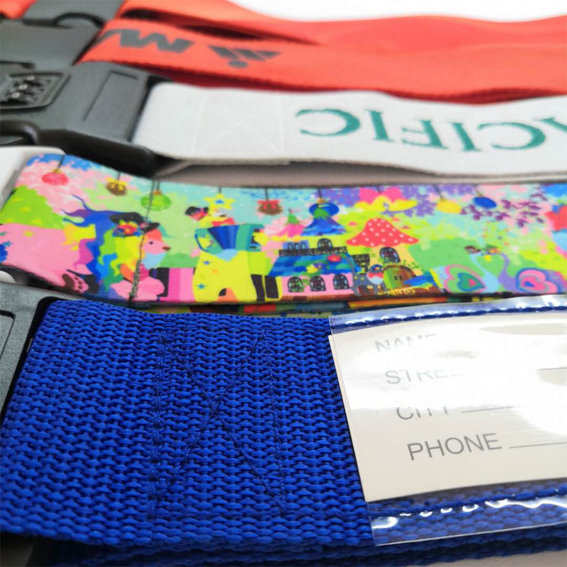 Rechtstreekse verkoop van dubbelzijdige zijden zijden band met handbagage riem voor warme overbrengingsbagage jacquard baggage riem verdikking maatwerk
